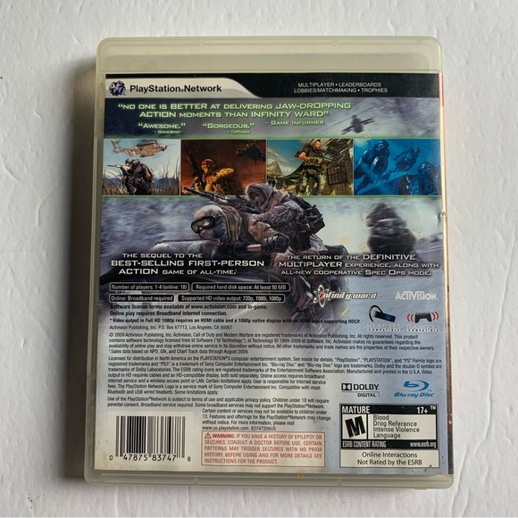 Call of Duty Modern Warfare Sony PlayStation PS3 Video Game - Picture 3 of 3